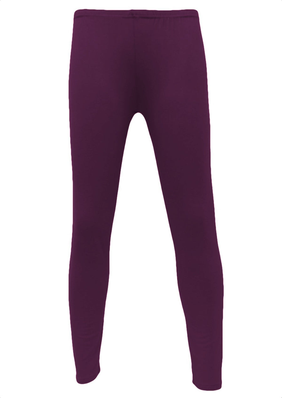 Leggings high waisted full length soft rayon dark purple | Karma East Australia