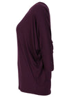 side view loose fit purple basic top