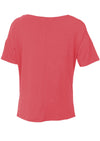 back view relaxed fit pink women's top