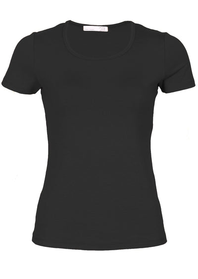 Scoop Neck T-Shirt Black