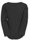 back view women's long sleeve pleat detail at back of neck