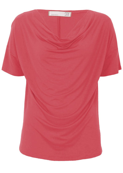 basic women's cowl neck top