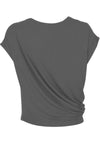 back view asymmetrical basic women's top