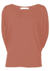 pink 3/4 sleeve basic women's top