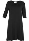 Half Sleeve Jersey Dress Black