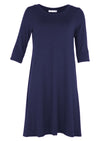 Half Sleeve Jersey Dress Navy Blue