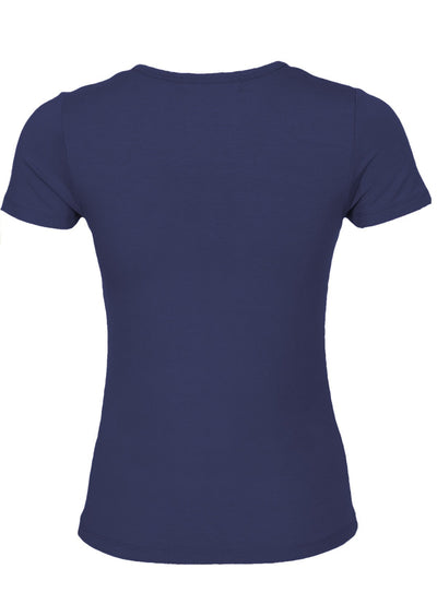 Scoop Neck T-Shirt Navy Blue