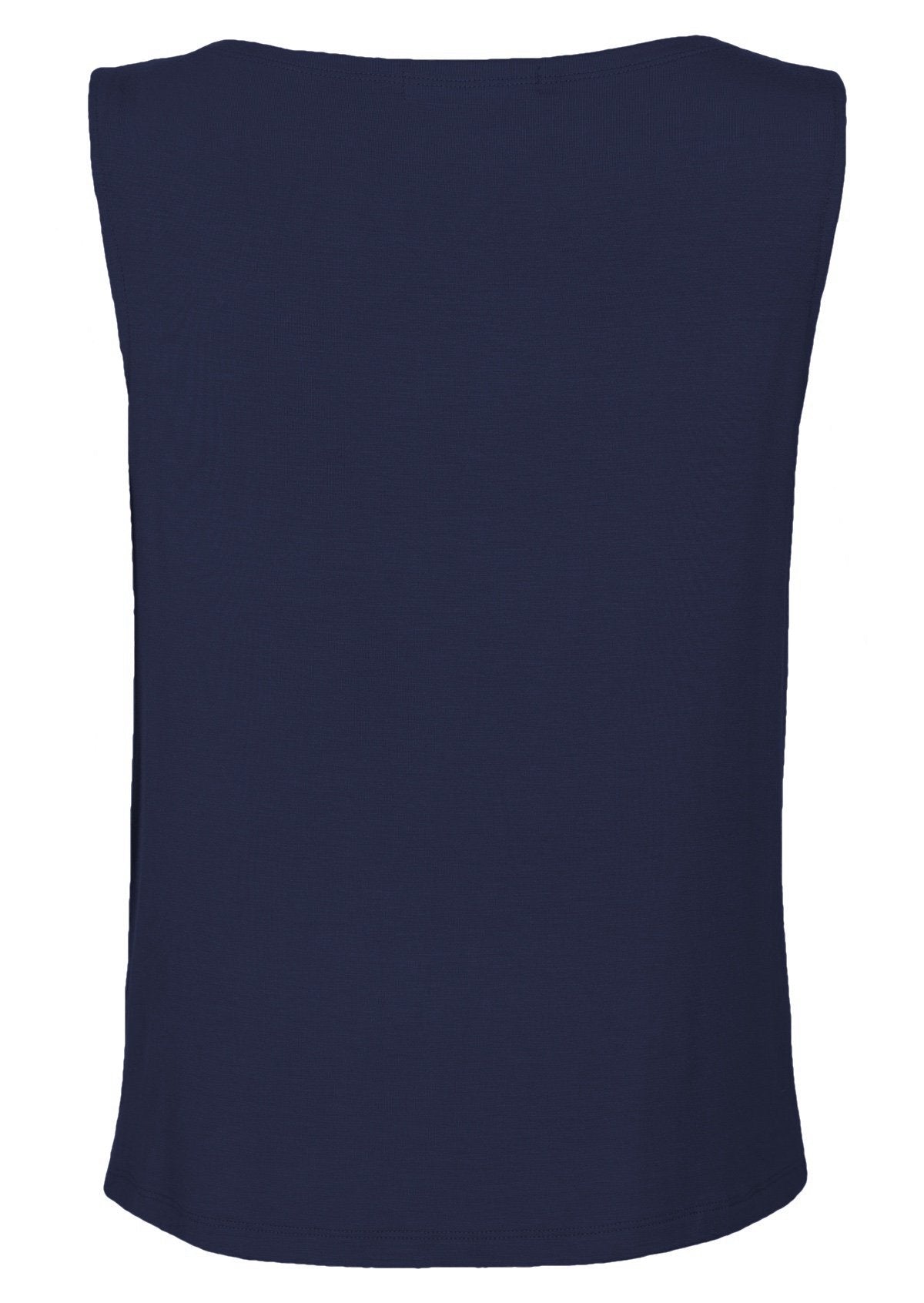 back view relaxed fit rayon women's top navy
