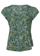 Relaxed fit cotton top with small pleats in front and back.