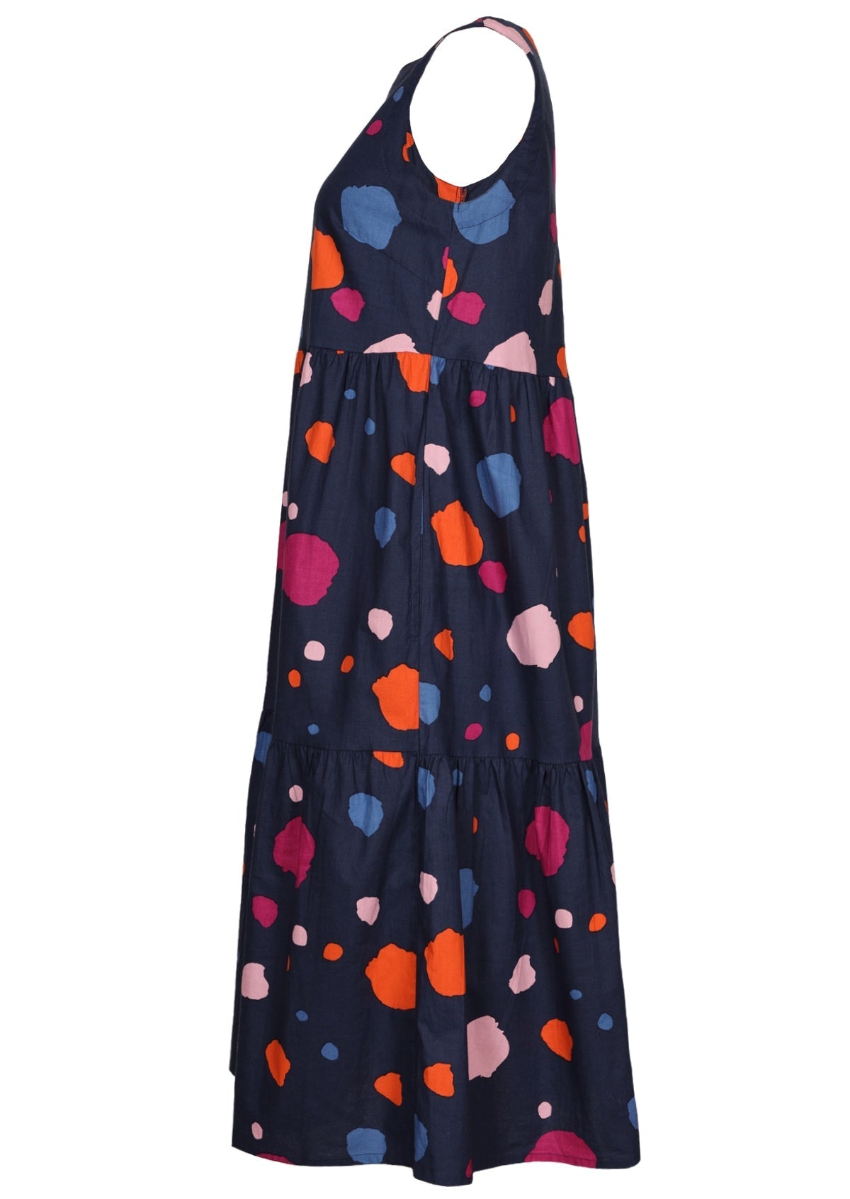 Side View Loose Fitted Cotton Dress