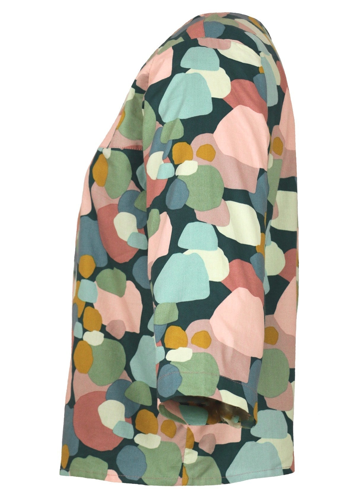 Loose Fit 3/4 Sleeve Top 100% Cotton Side