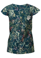 back view floral printed women's top cotton