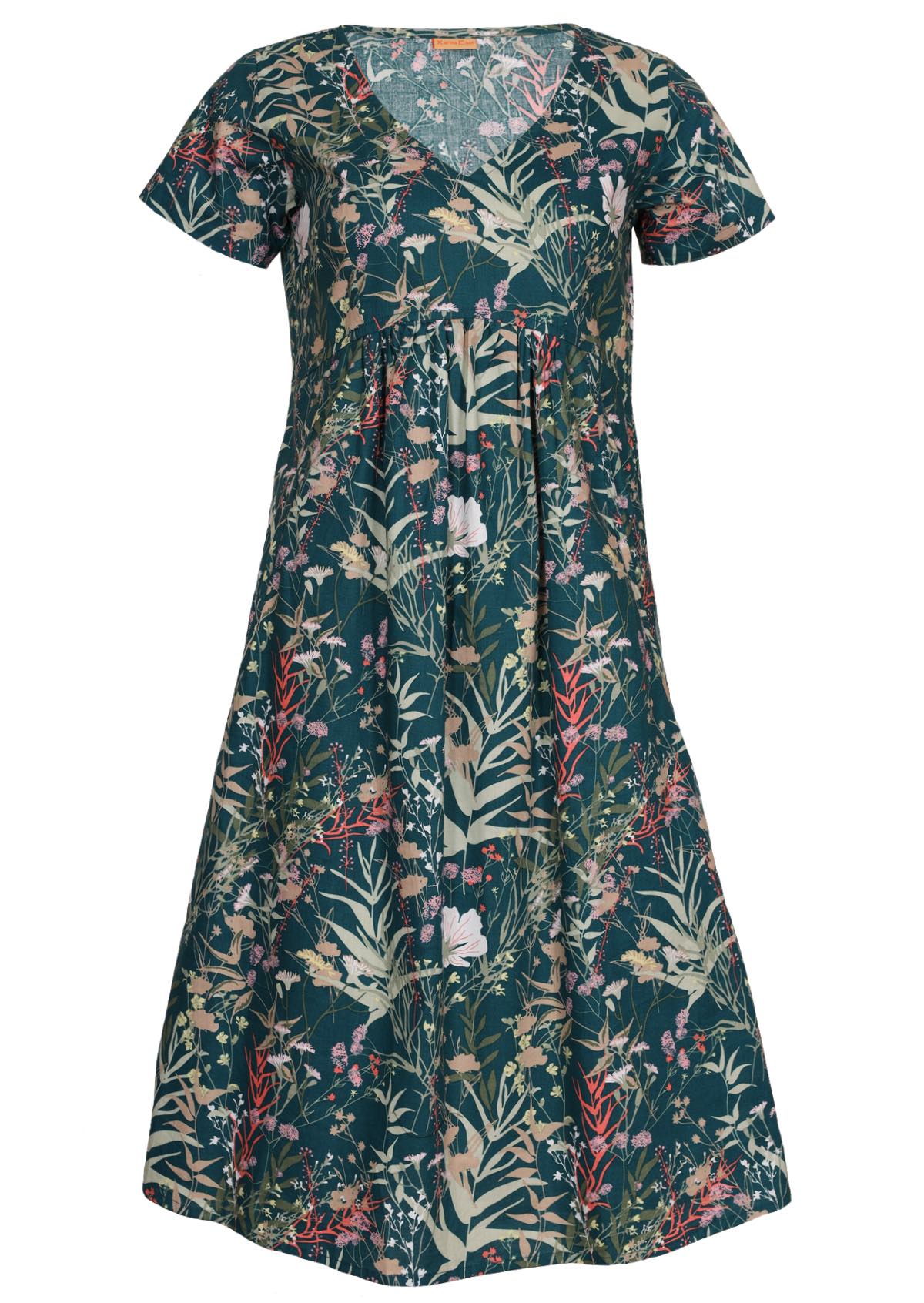 V-neck Short Sleeve Womens Dress