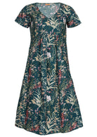 V-neck Short Sleeve Womens Dress