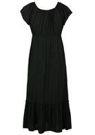 Back View Elasticised Maxi Dress