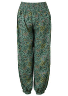 Back view smocked elasticated back waistband of pant