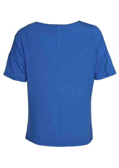 back view blue women's top