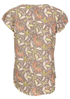 Cotton short sleeve top with small decorative pleats in the centre of the back, as well as across the front