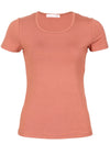 fitted basic women's top pink
