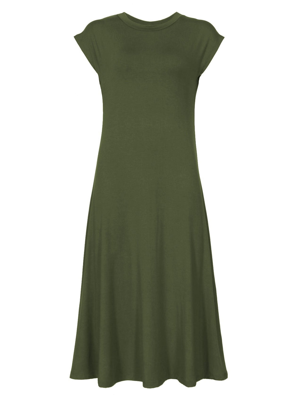 Womens Dresses Olive Stretch Fabric | Karma East Australia