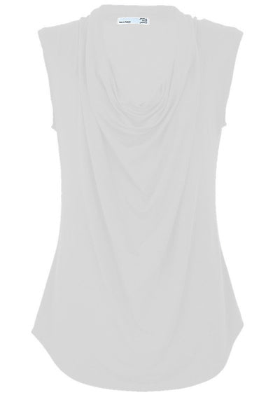 Cowl Neck Top White